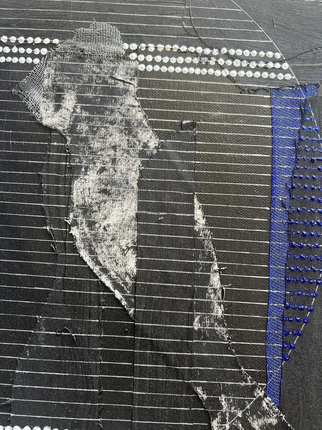 Behind the blue line — detail