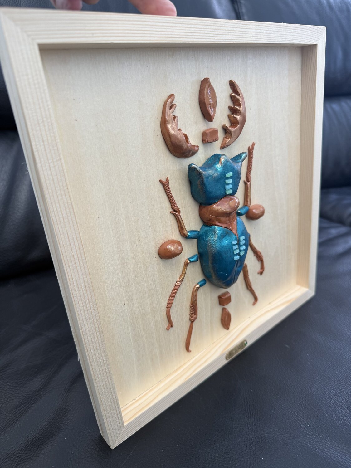 Teal scarabee — detail